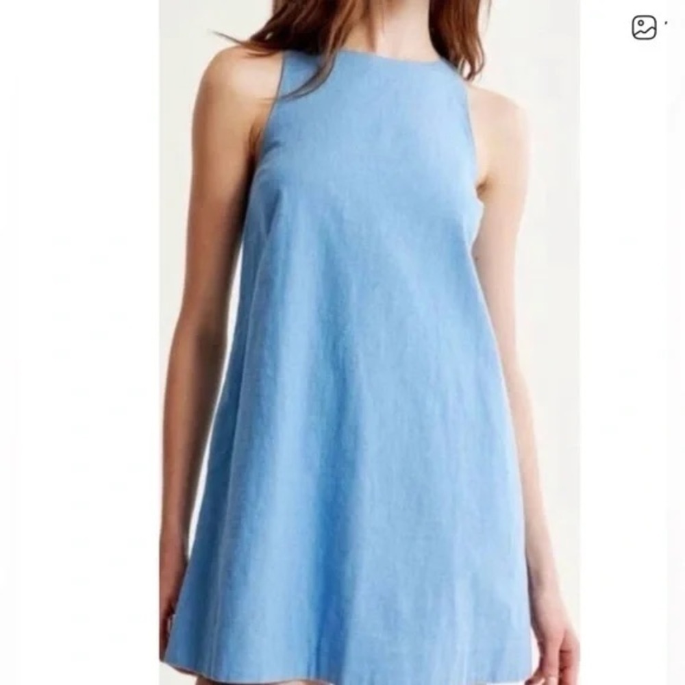 Abercrombie & Fitch A-Line Linen Dress, Bright Blue, Size XXL, NWT